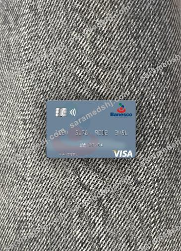 Venezuela Banesco Banco Universal visa card photolook front